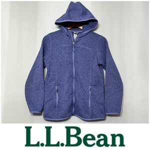 L.L.Bean‎ Kids Sweater Fleece Hooded Coat Girls Large 14-16 (Women’s S) Purple